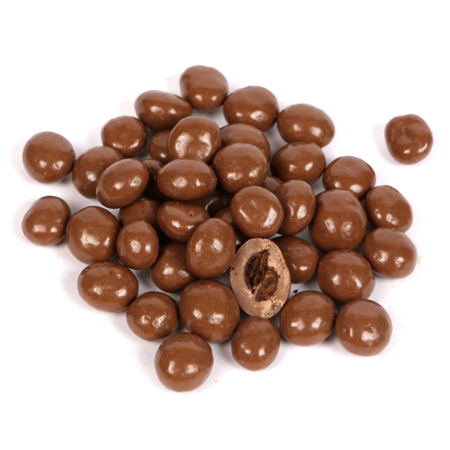 Milk chocolate covered coffee beans; 3-ounce package
