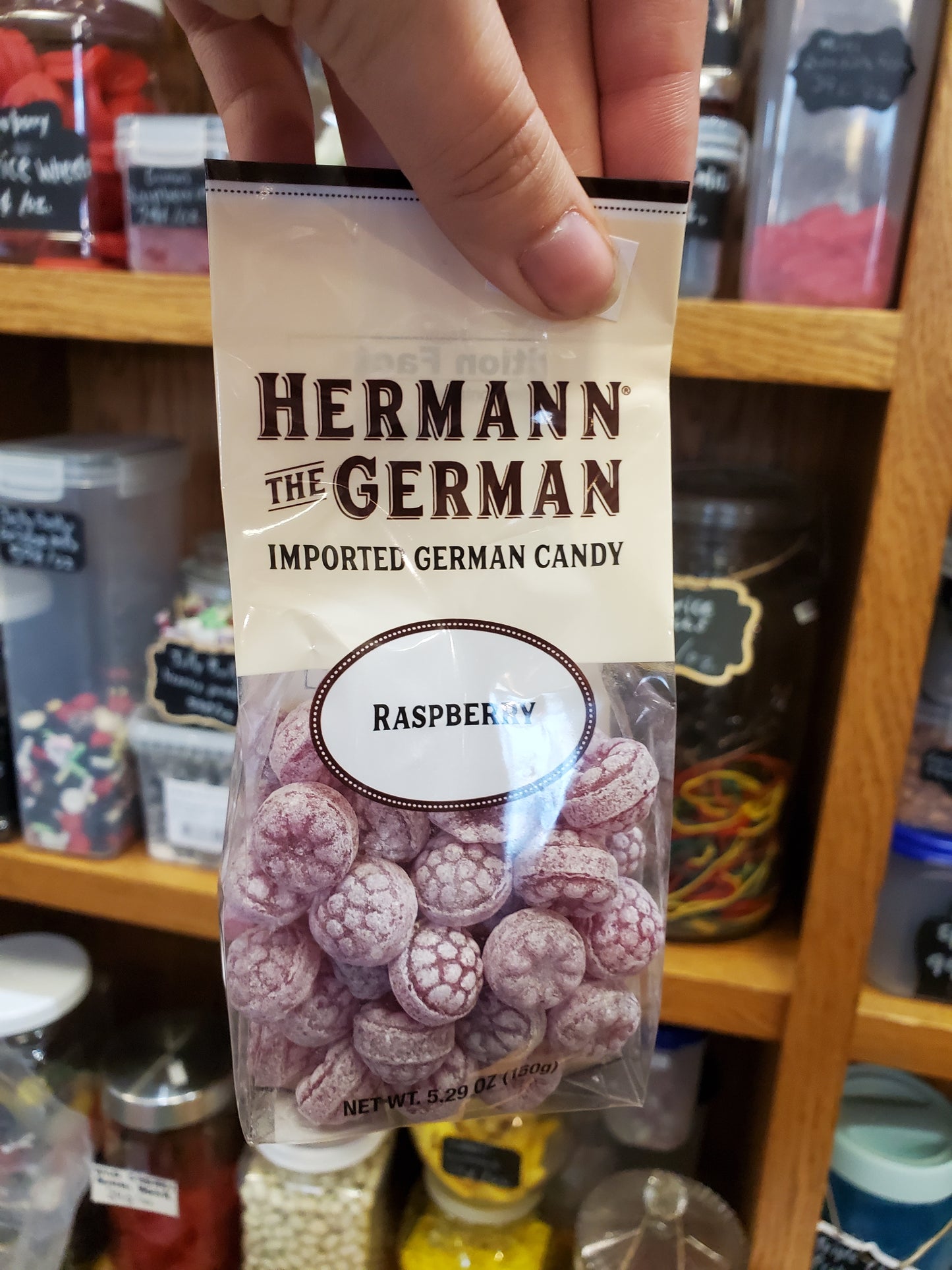 Herman the German Rasberry Candy